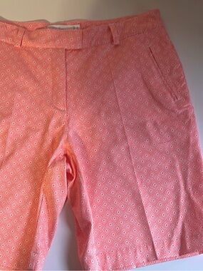 Lady Hagen Pink Geometric Print Bermuda Shorts